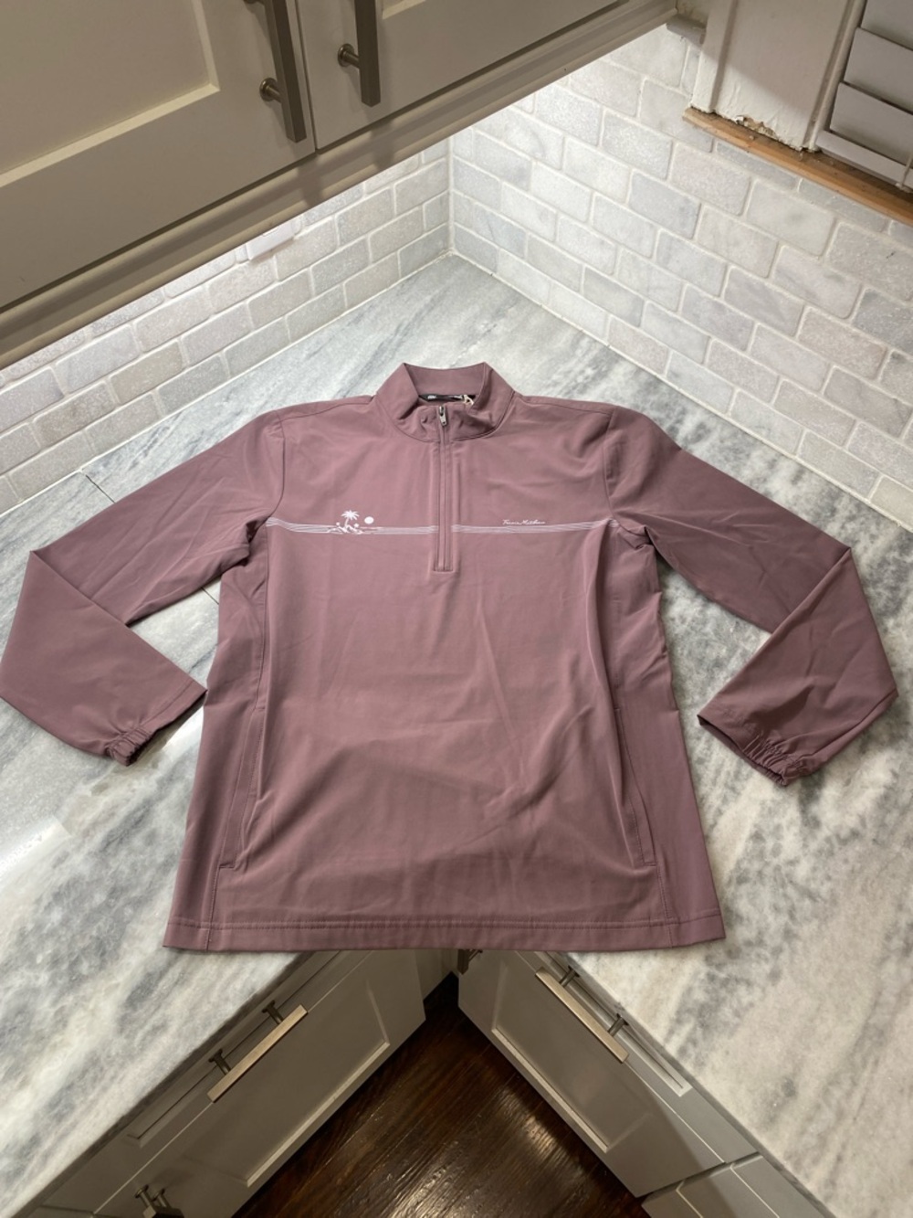 Travis Mathew Soft Plum Quarter Zip Pullover